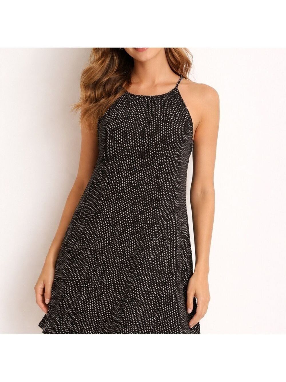 Mo:Vint Black and White Tank Dress with Beaded lining NWT - Picture 1 of 5